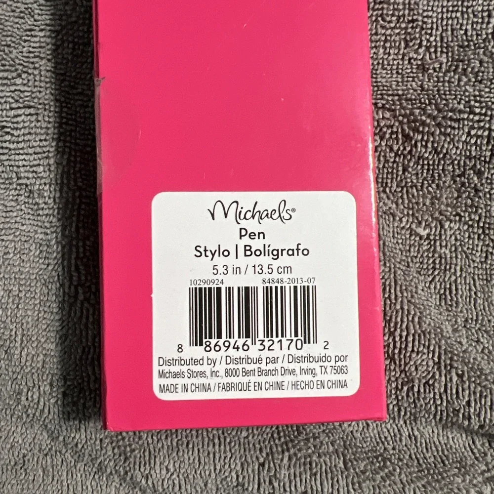 Michael's Bubble Pen Pink Zebra Strips‎ Pattern Stylo Boligrafo In Box